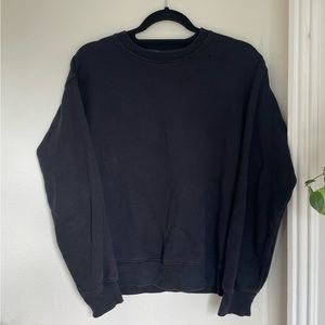Aritzia TNA Cozy AF Black Crewneck Sweater